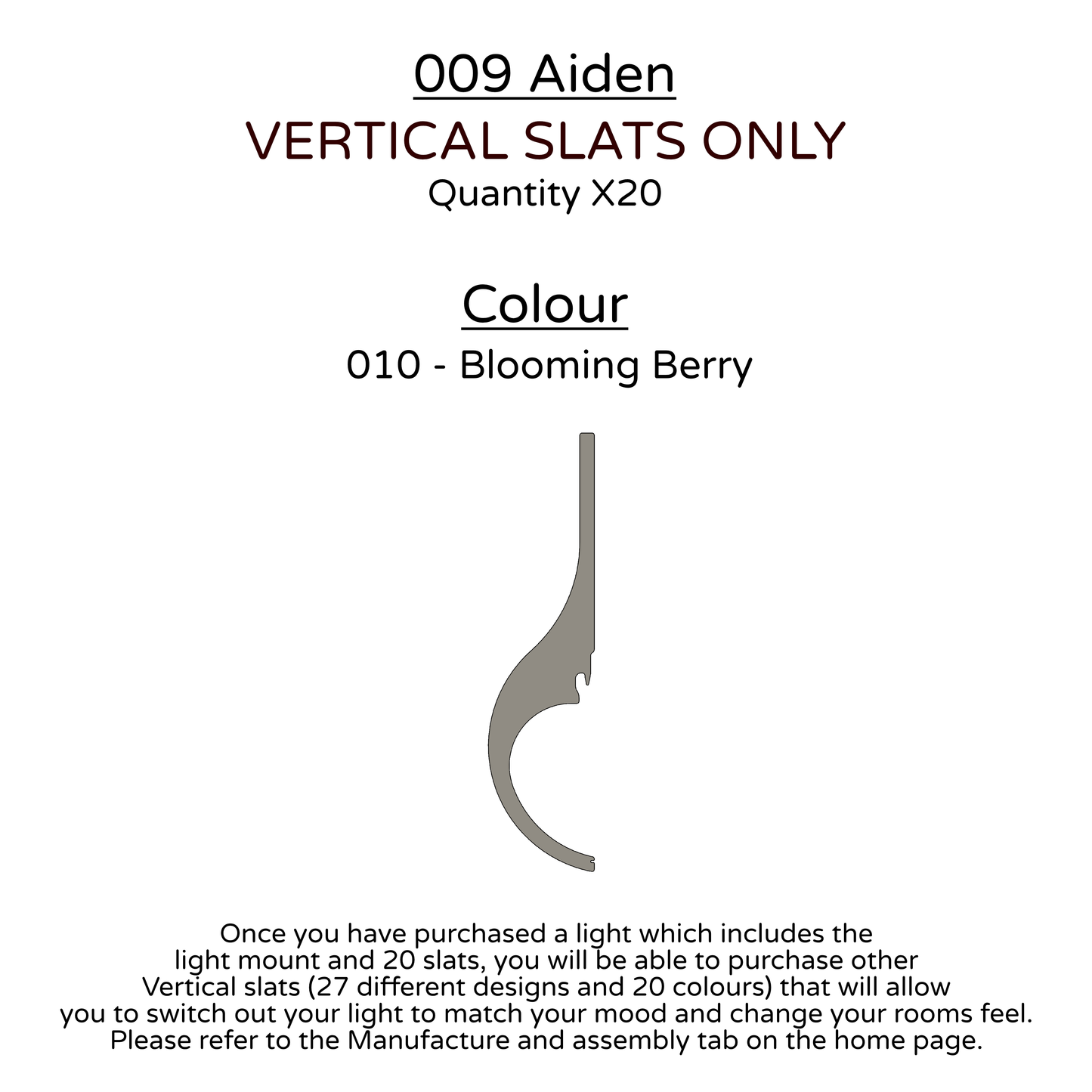 Ceiling Light - Vertical Slats - 009 Aiden