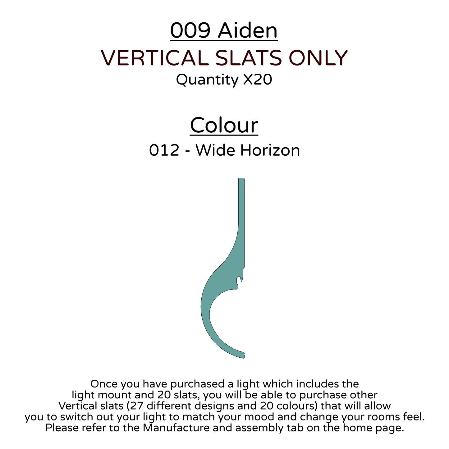 Ceiling Light - Vertical Slats - 009 Aiden