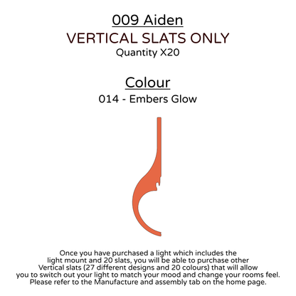 Ceiling Light - Vertical Slats - 009 Aiden