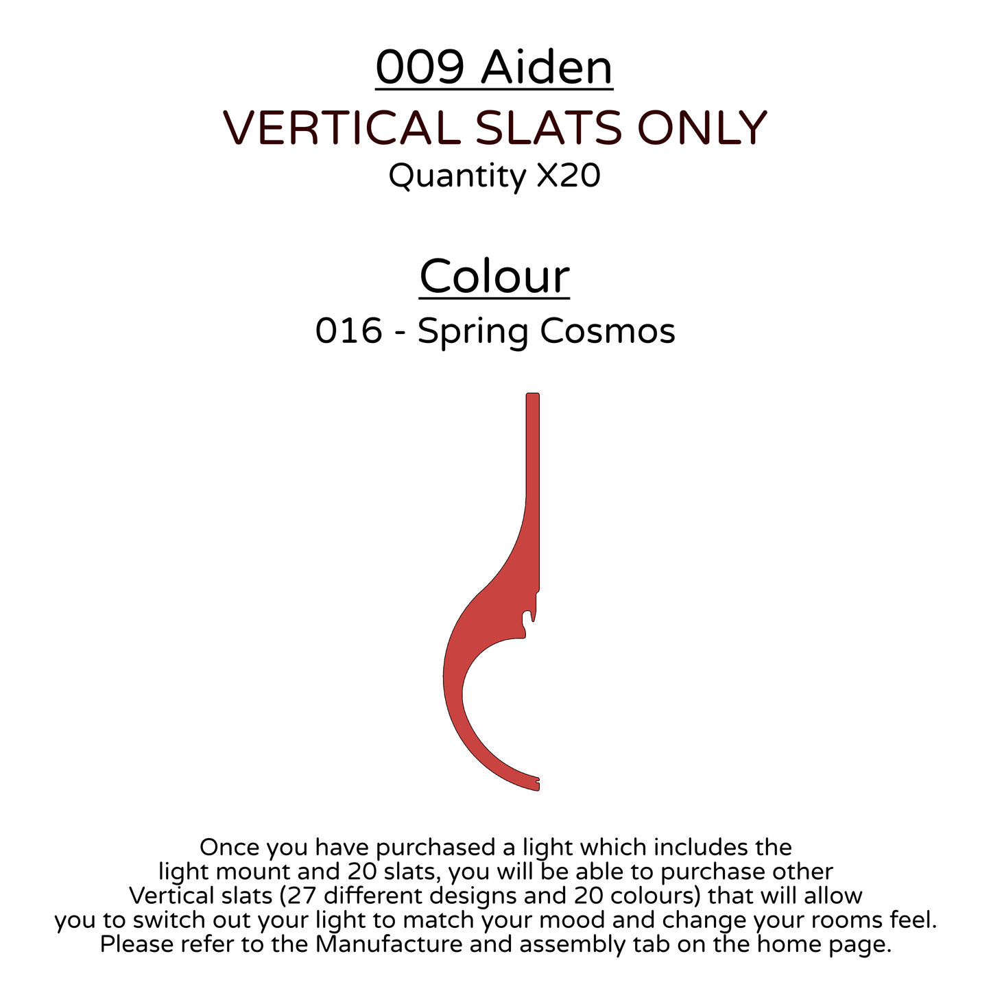 Ceiling Light - Vertical Slats - 009 Aiden