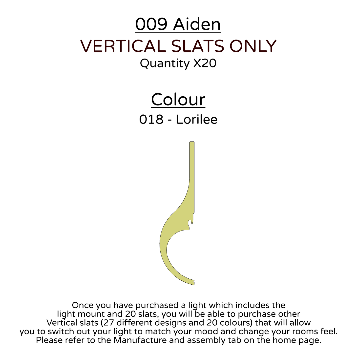 Ceiling Light - Vertical Slats - 009 Aiden