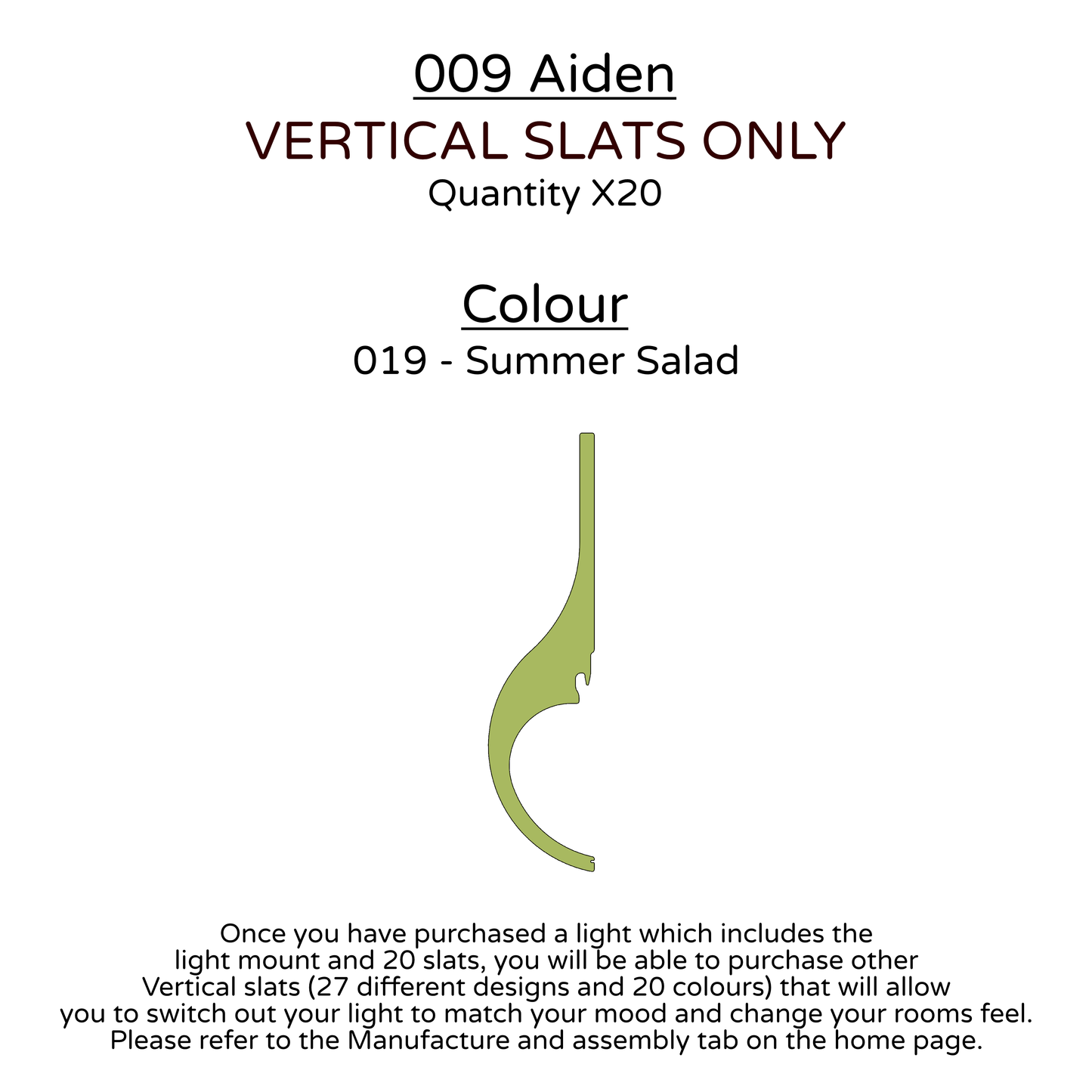 Ceiling Light - Vertical Slats - 009 Aiden