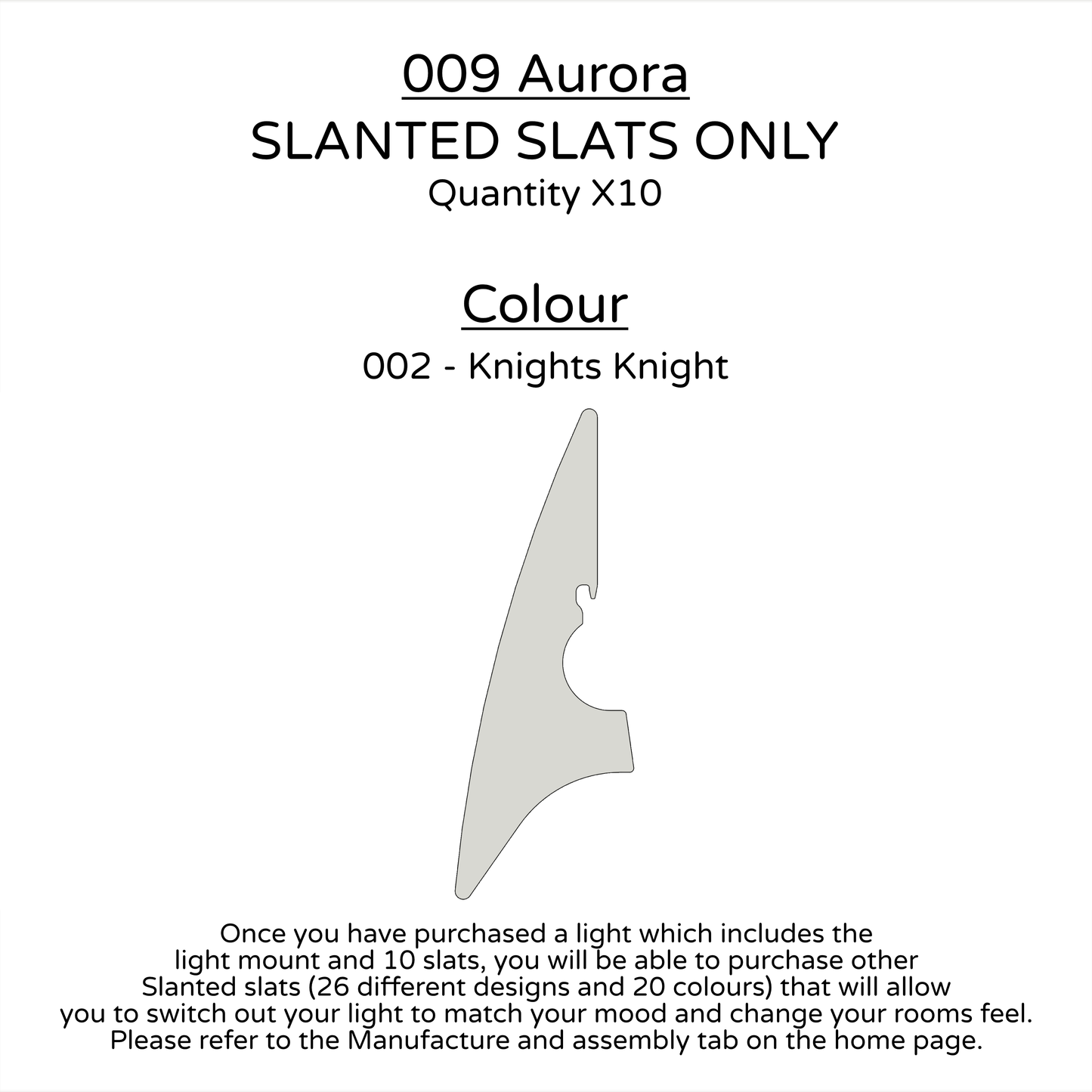 Ceiling Light - Slanted Slats - 009 Aurora