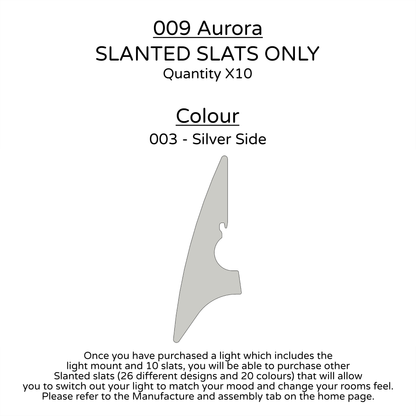 Ceiling Light - Slanted Slats - 009 Aurora