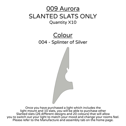 Ceiling Light - Slanted Slats - 009 Aurora