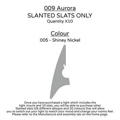 Ceiling Light - Slanted Slats - 009 Aurora
