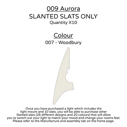 Ceiling Light - Slanted Slats - 009 Aurora