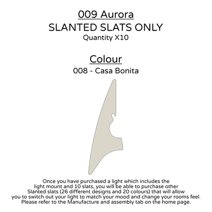 Ceiling Light - Slanted Slats - 009 Aurora
