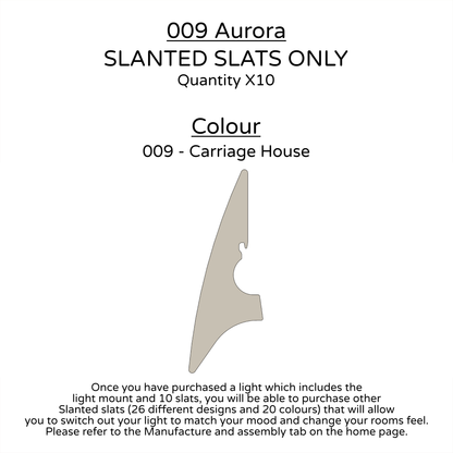 Ceiling Light - Slanted Slats - 009 Aurora