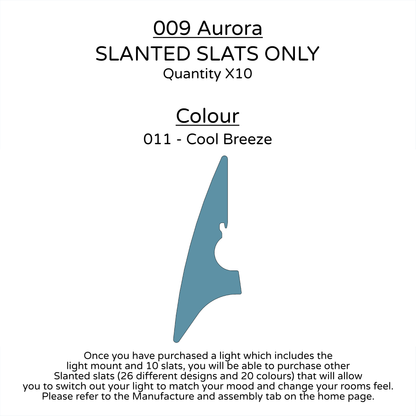 Ceiling Light - Slanted Slats - 009 Aurora
