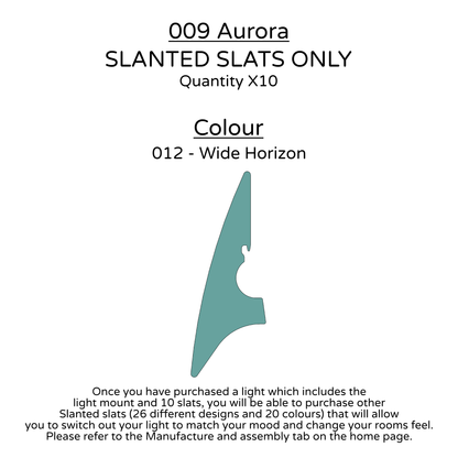 Ceiling Light - Slanted Slats - 009 Aurora