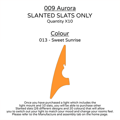 Ceiling Light - Slanted Slats - 009 Aurora