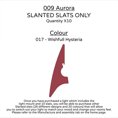 Ceiling Light - Slanted Slats - 009 Aurora