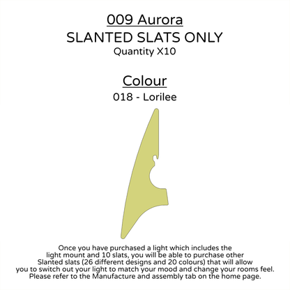 Ceiling Light - Slanted Slats - 009 Aurora