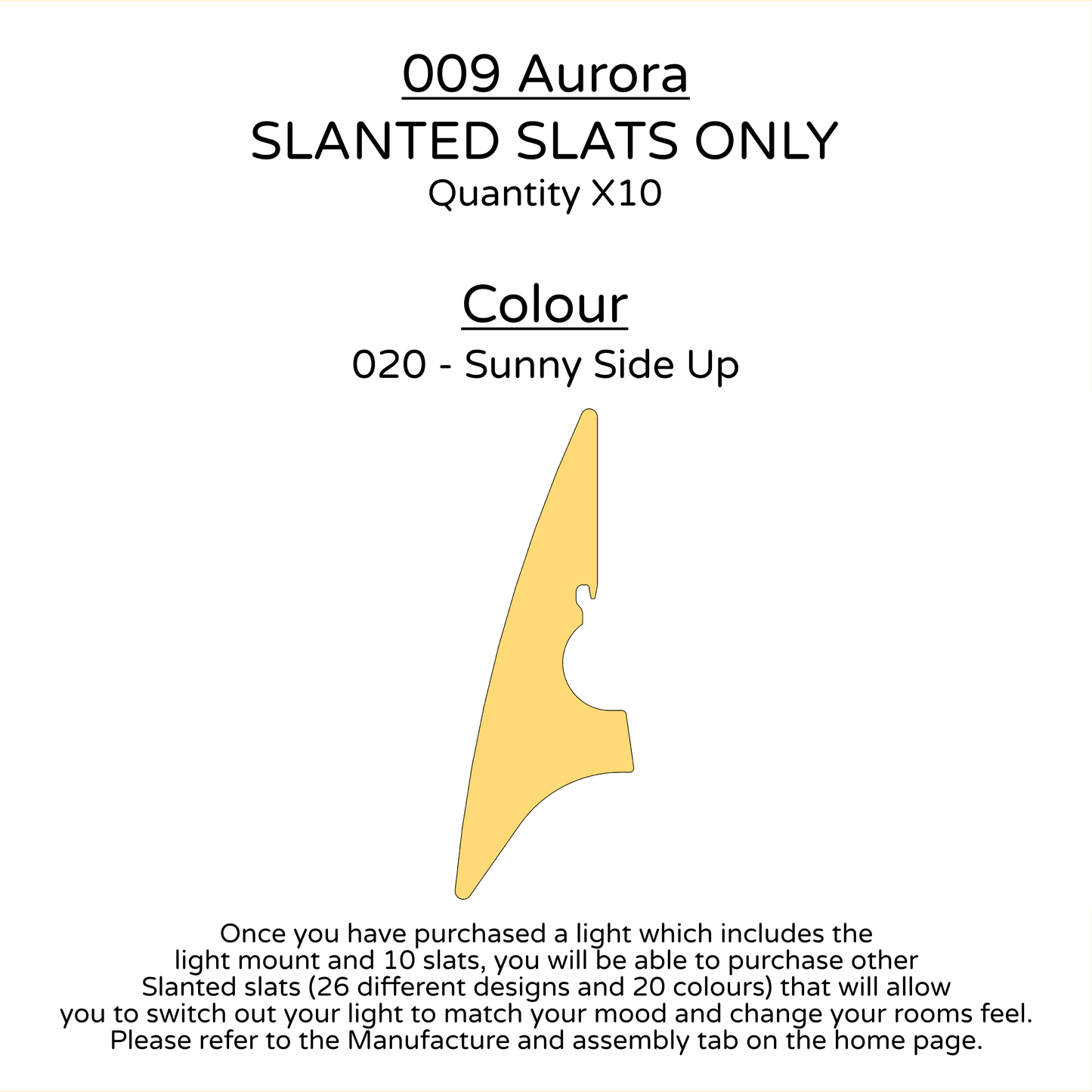 Ceiling Light - Slanted Slats - 009 Aurora