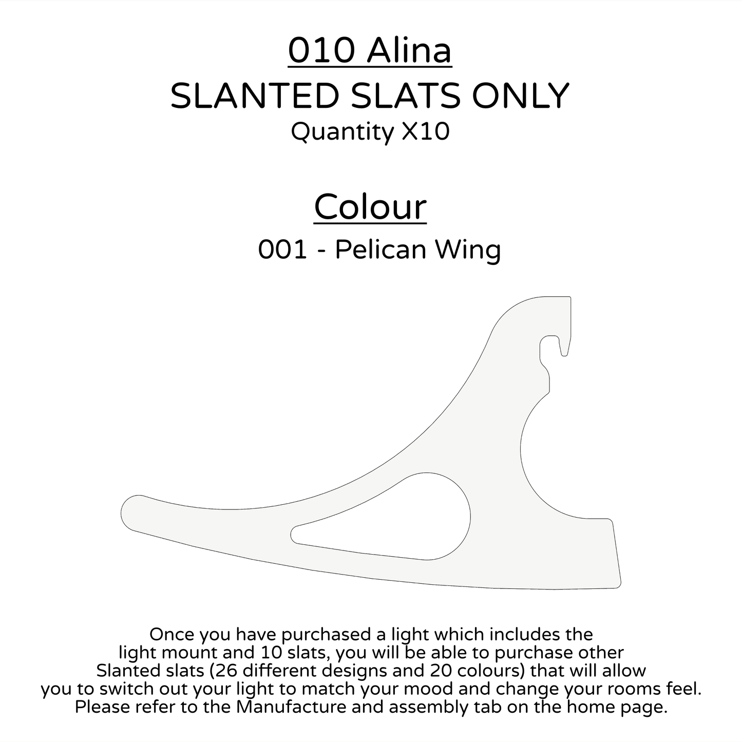 Ceiling Light - Slanted Slats - 010 Alina