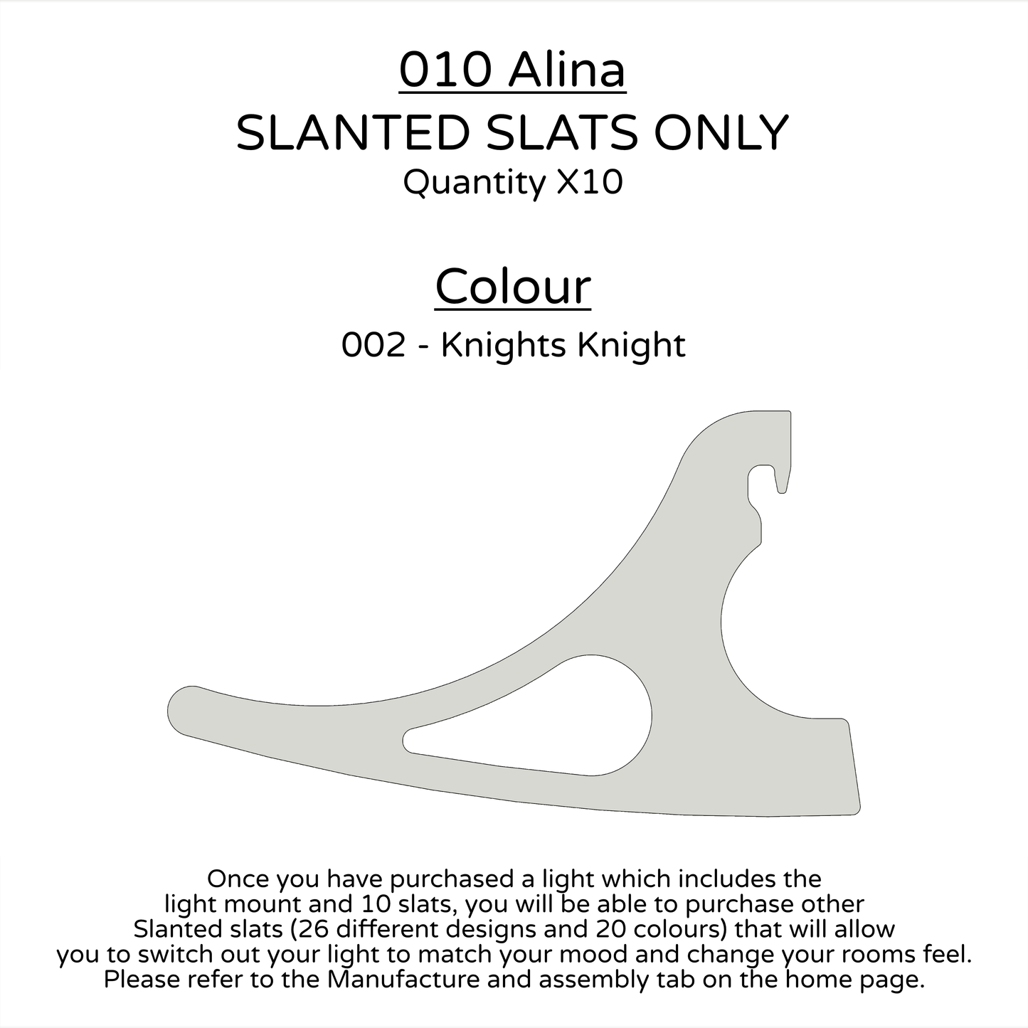 Ceiling Light - Slanted Slats - 010 Alina