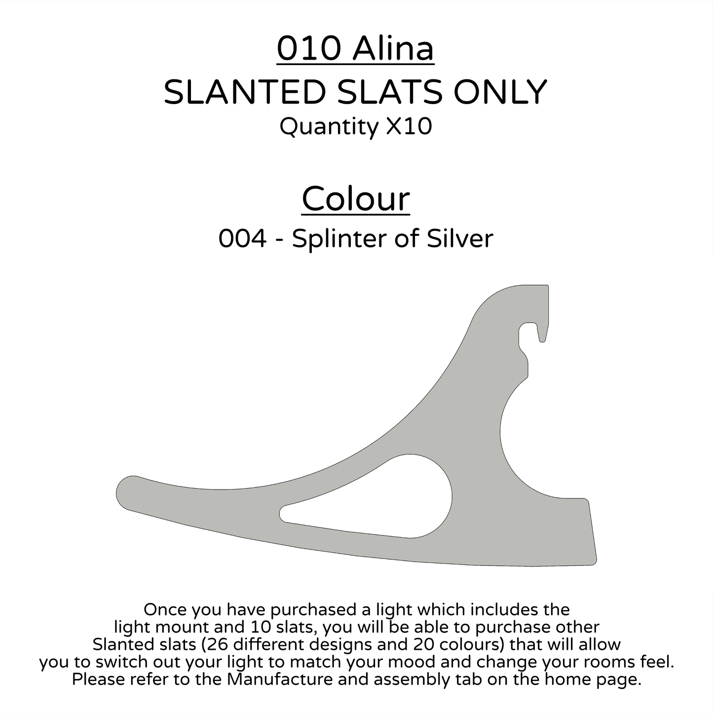 Ceiling Light - Slanted Slats - 010 Alina