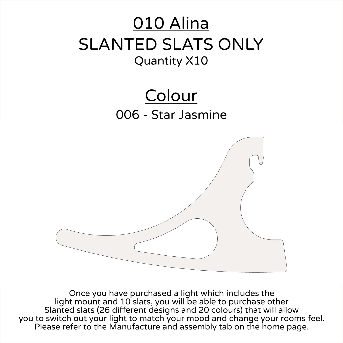 Ceiling Light - Slanted Slats - 010 Alina