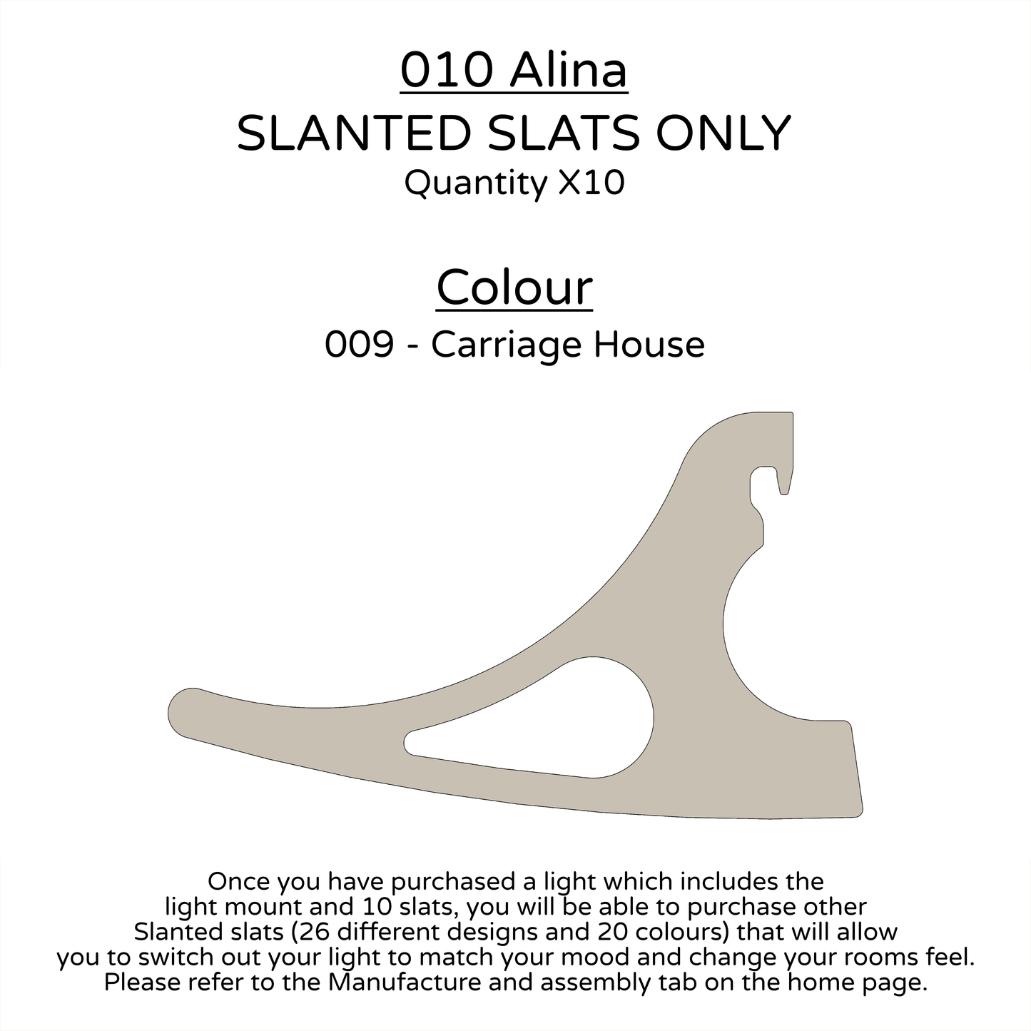 Ceiling Light - Slanted Slats - 010 Alina