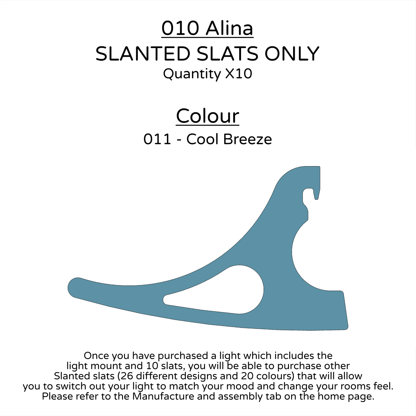 Ceiling Light - Slanted Slats - 010 Alina