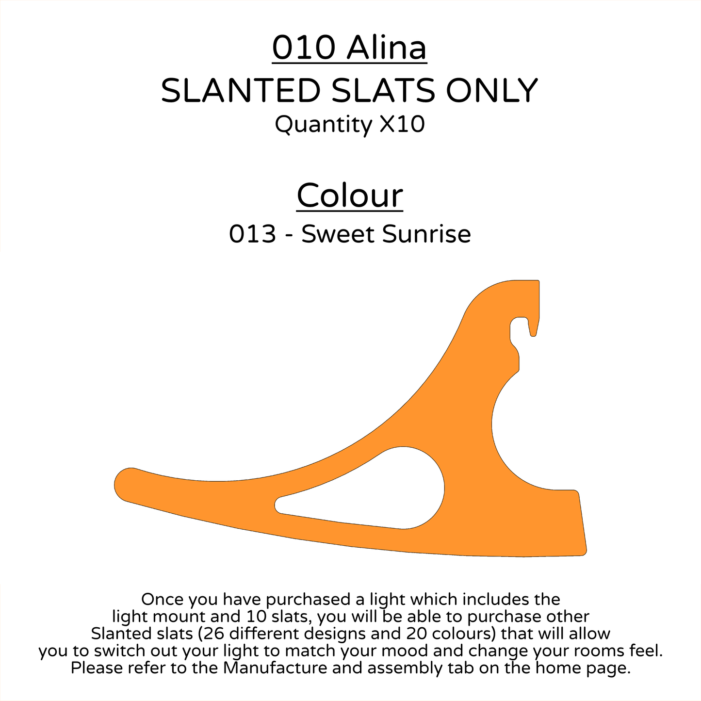 Ceiling Light - Slanted Slats - 010 Alina