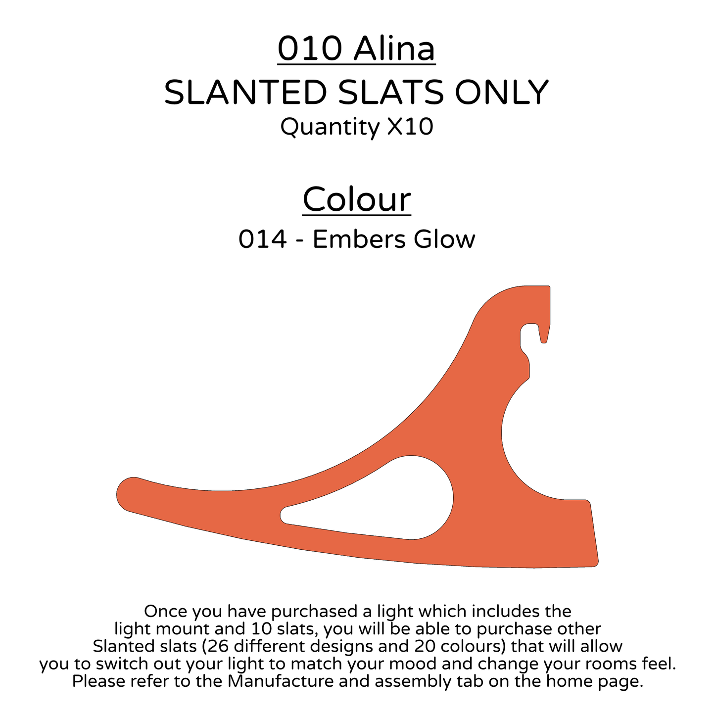 Ceiling Light - Slanted Slats - 010 Alina