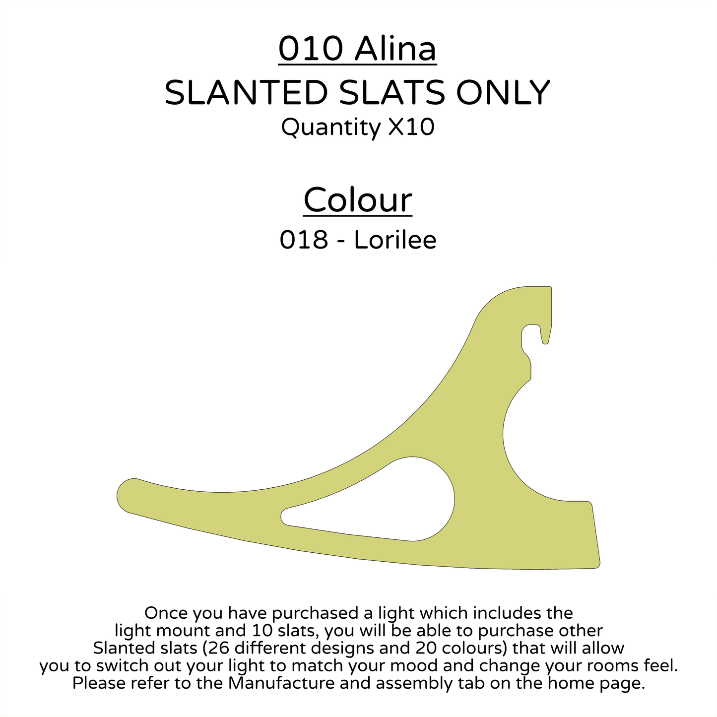 Ceiling Light - Slanted Slats - 010 Alina