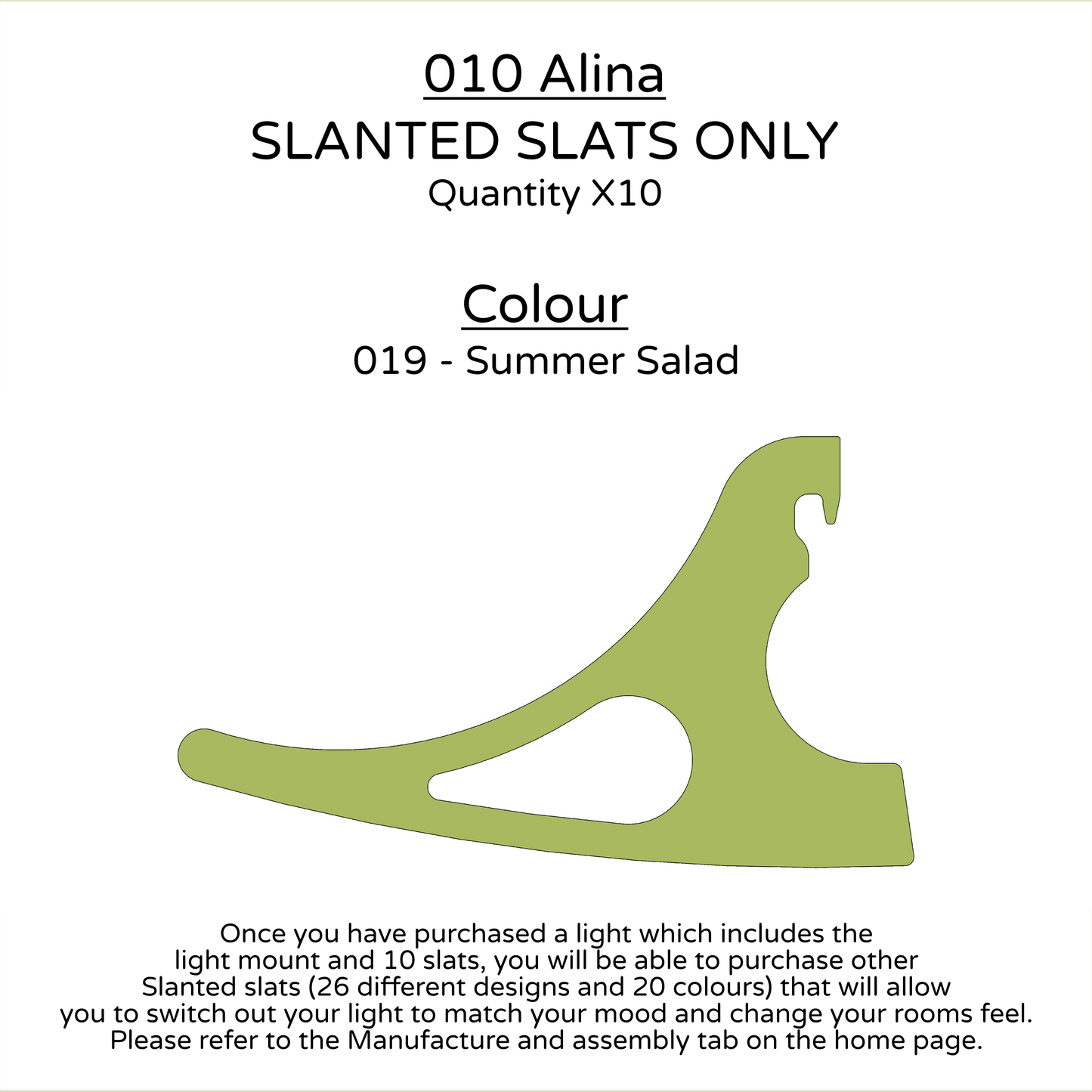 Ceiling Light - Slanted Slats - 010 Alina