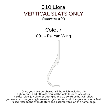 Ceiling Light - Vertical Slats - 010 Liora