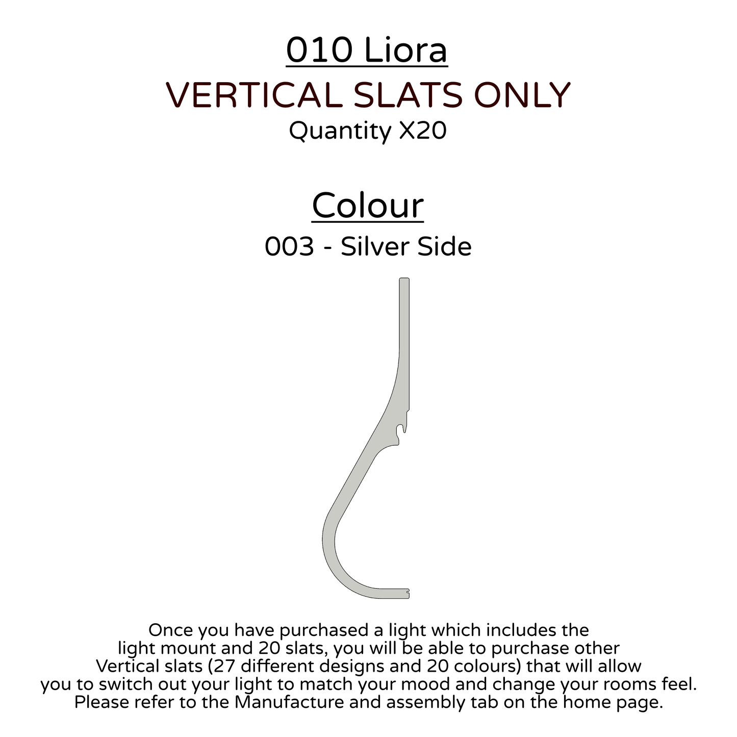 Ceiling Light - Vertical Slats - 010 Liora