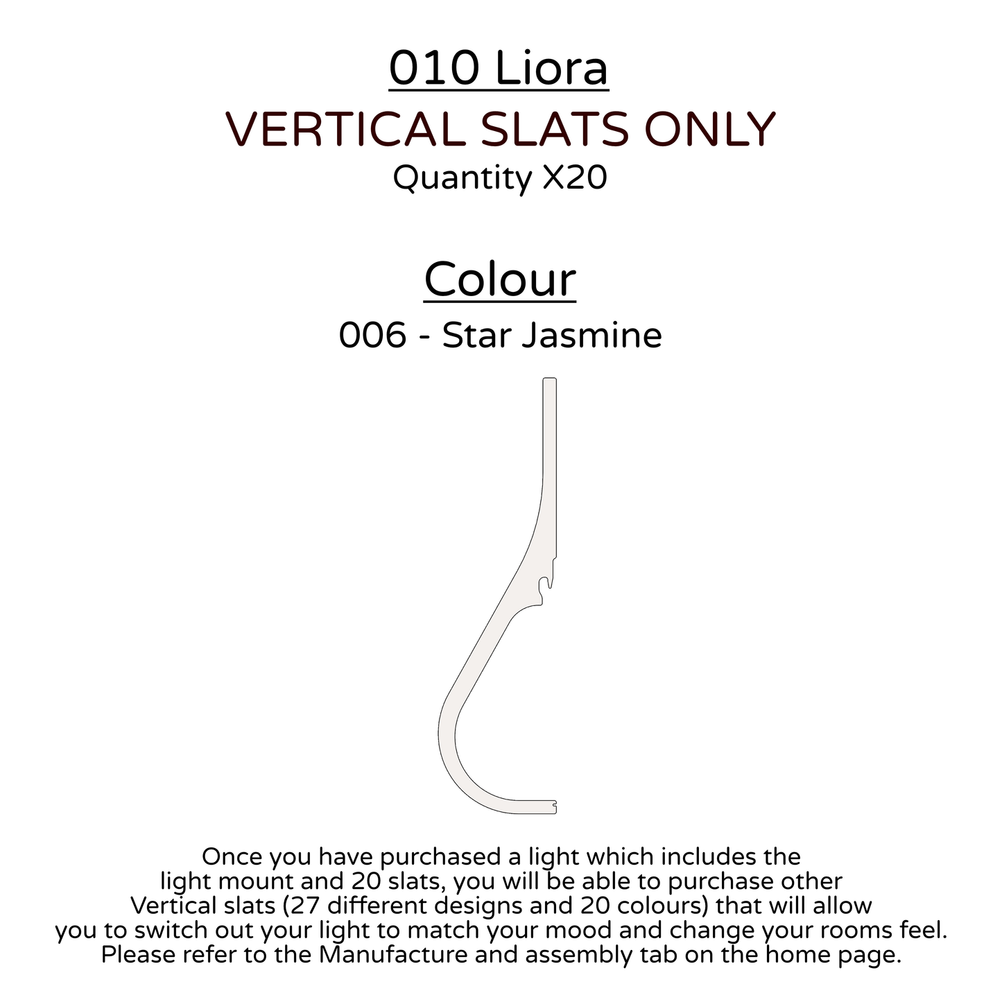 Ceiling Light - Vertical Slats - 010 Liora