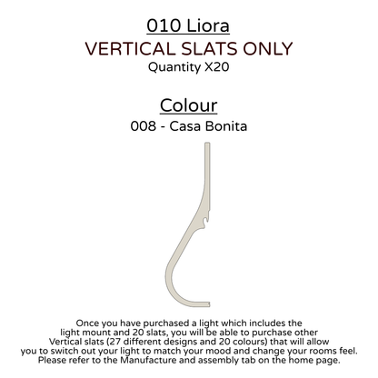 Ceiling Light - Vertical Slats - 010 Liora