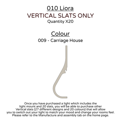 Ceiling Light - Vertical Slats - 010 Liora