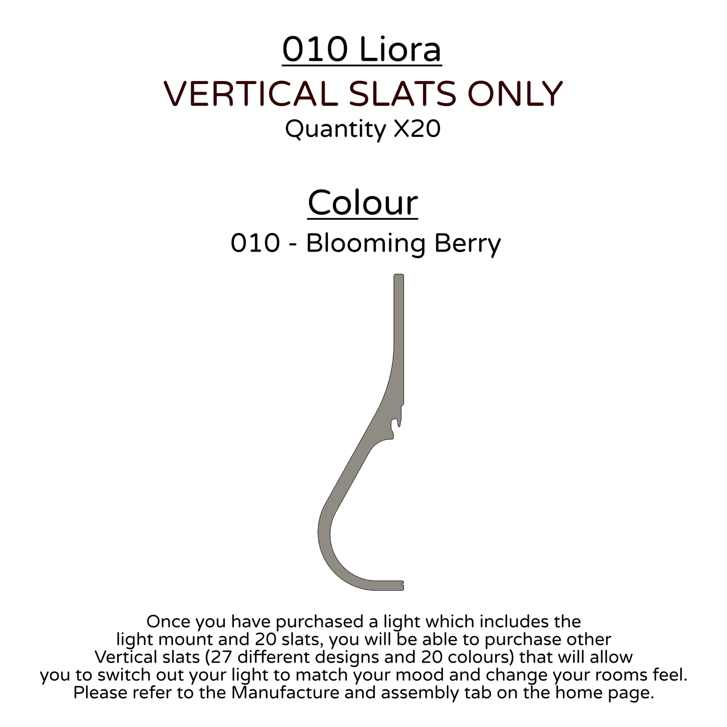 Ceiling Light - Vertical Slats - 010 Liora