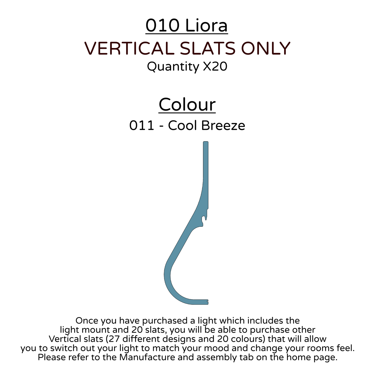 Ceiling Light - Vertical Slats - 010 Liora