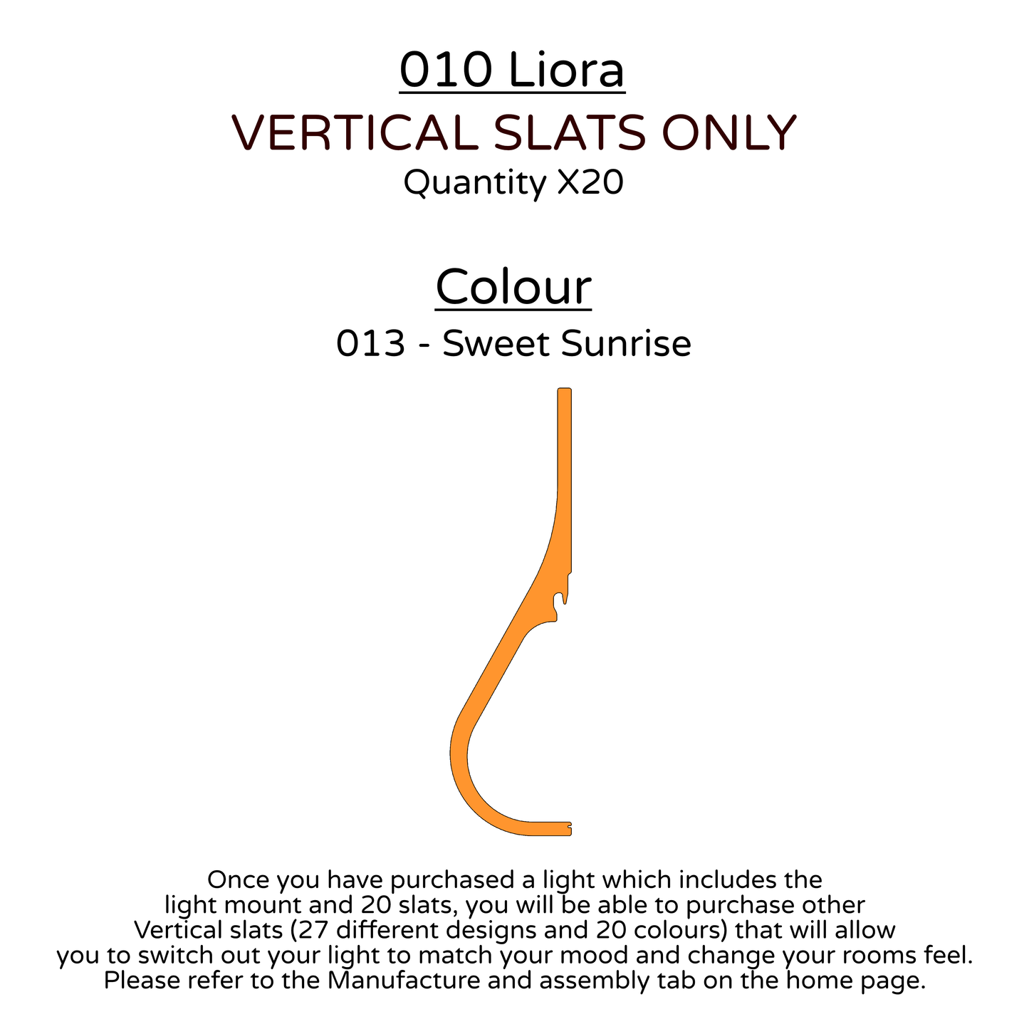 Ceiling Light - Vertical Slats - 010 Liora