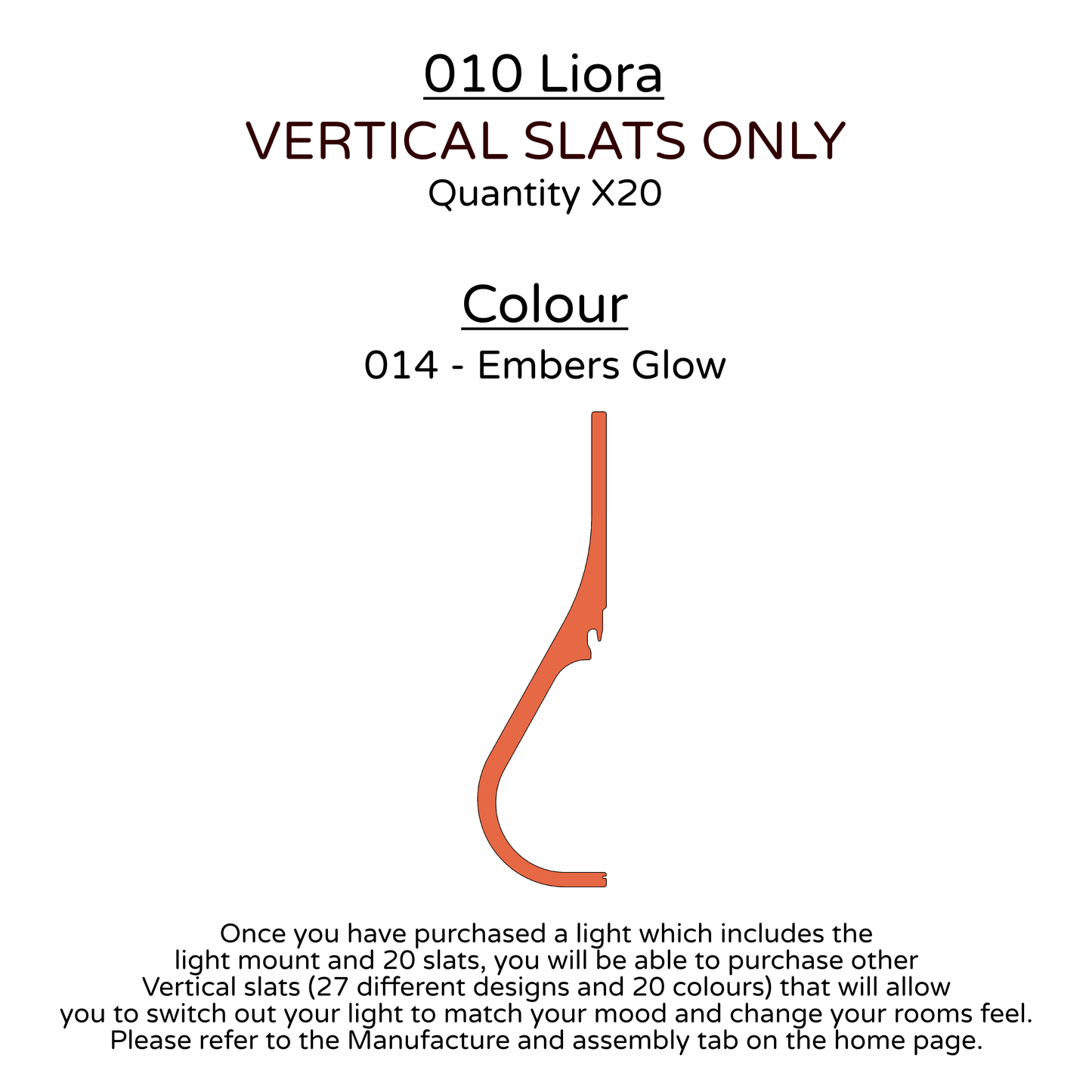 Ceiling Light - Vertical Slats - 010 Liora