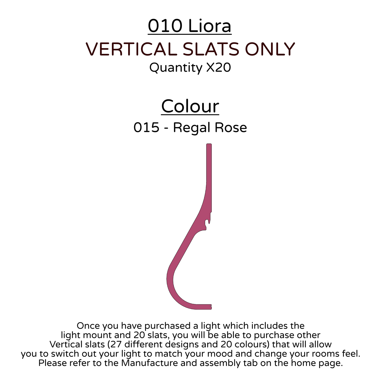 Ceiling Light - Vertical Slats - 010 Liora