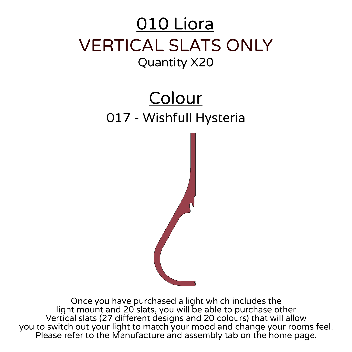 Ceiling Light - Vertical Slats - 010 Liora