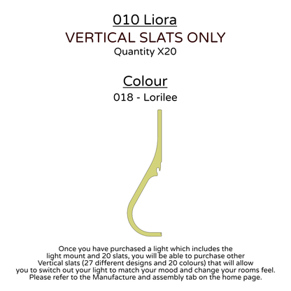 Ceiling Light - Vertical Slats - 010 Liora