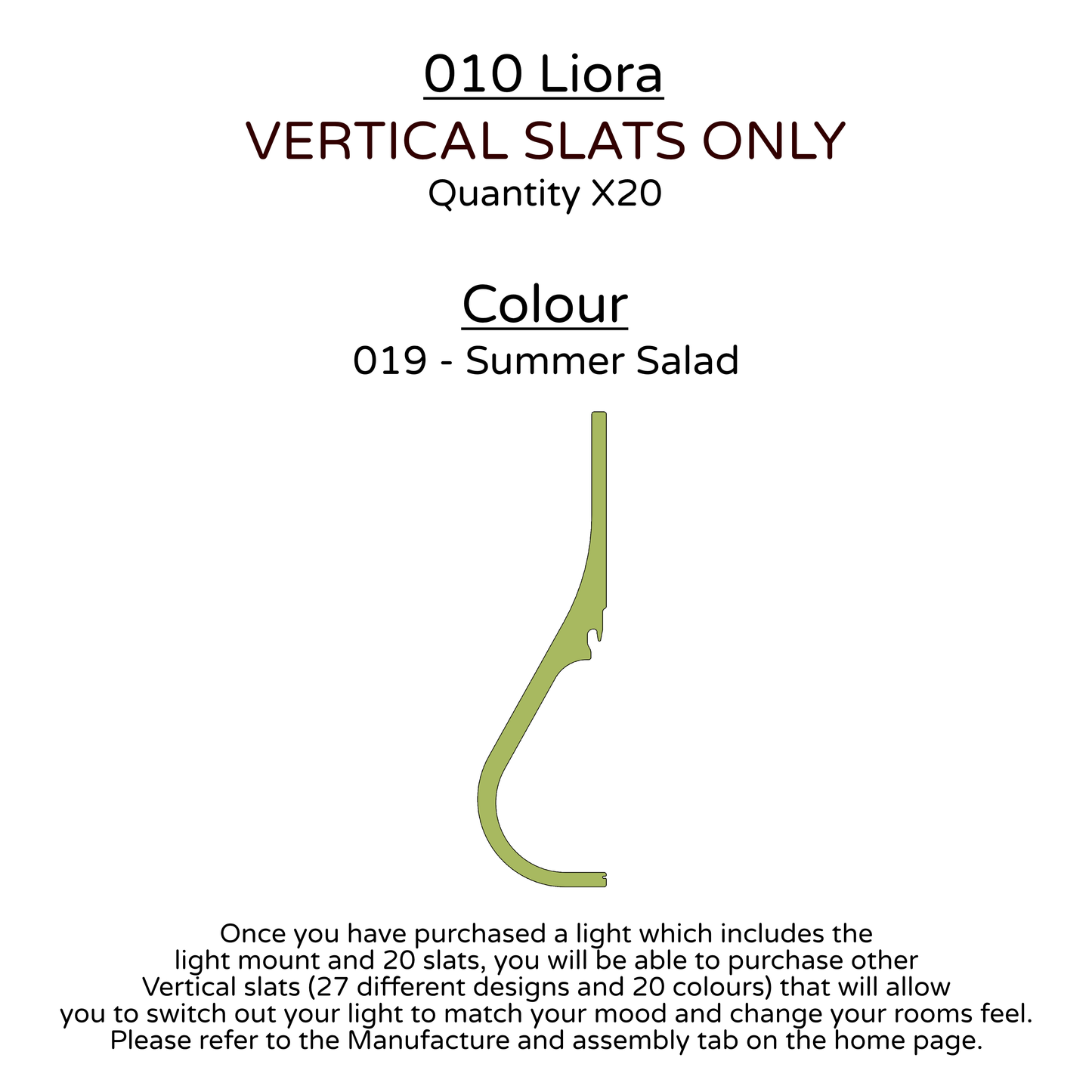 Ceiling Light - Vertical Slats - 010 Liora