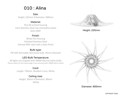 Ceiling Light - Slanted Slats - 010 Alina