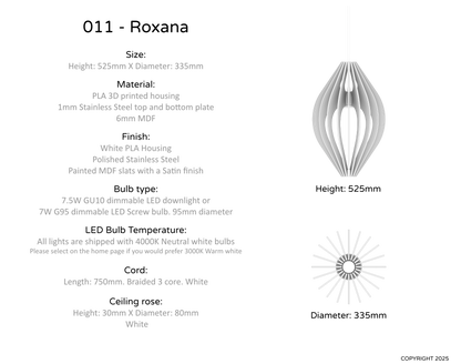 Ceiling Light - Vertical Slats - 011 Roxana