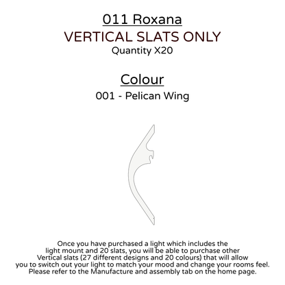 Ceiling Light - Vertical Slats - 011 Roxana