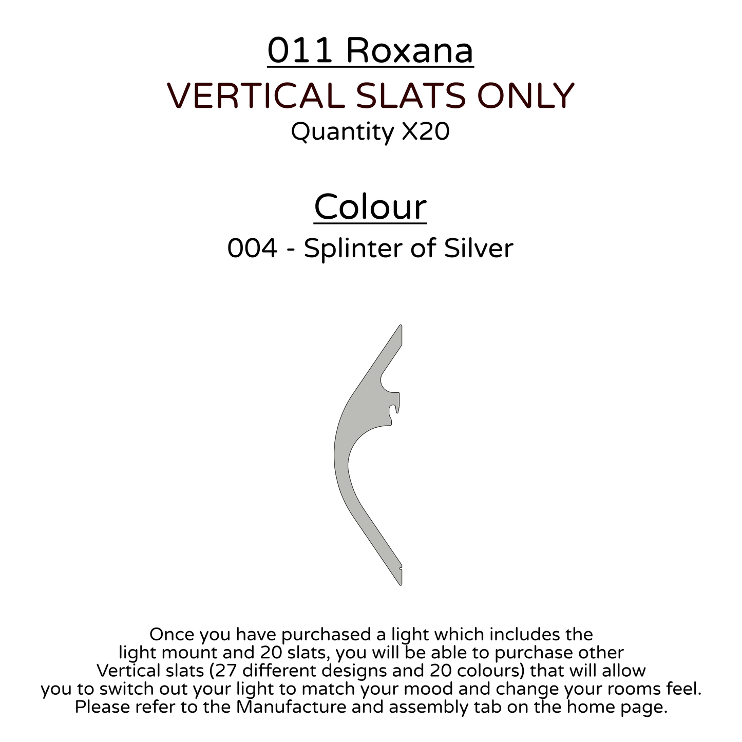 Ceiling Light - Vertical Slats - 011 Roxana