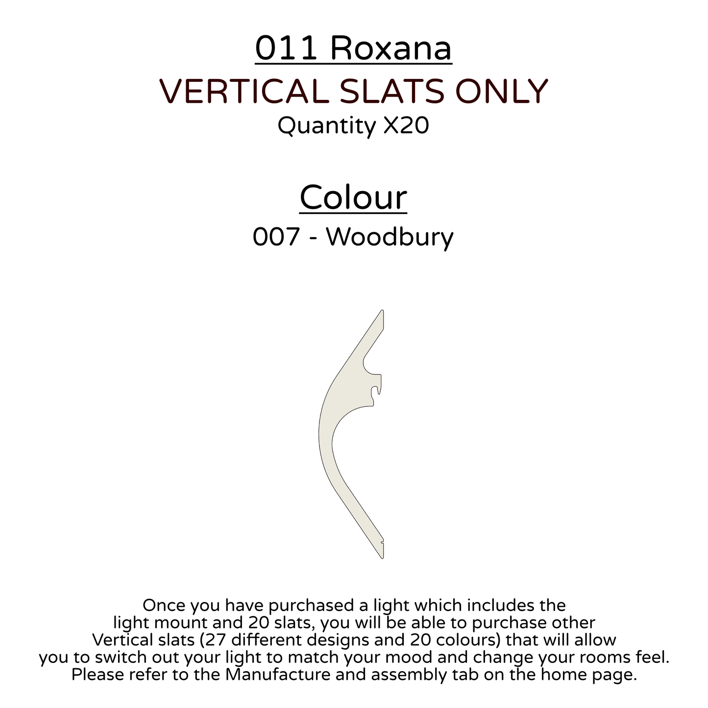 Ceiling Light - Vertical Slats - 011 Roxana