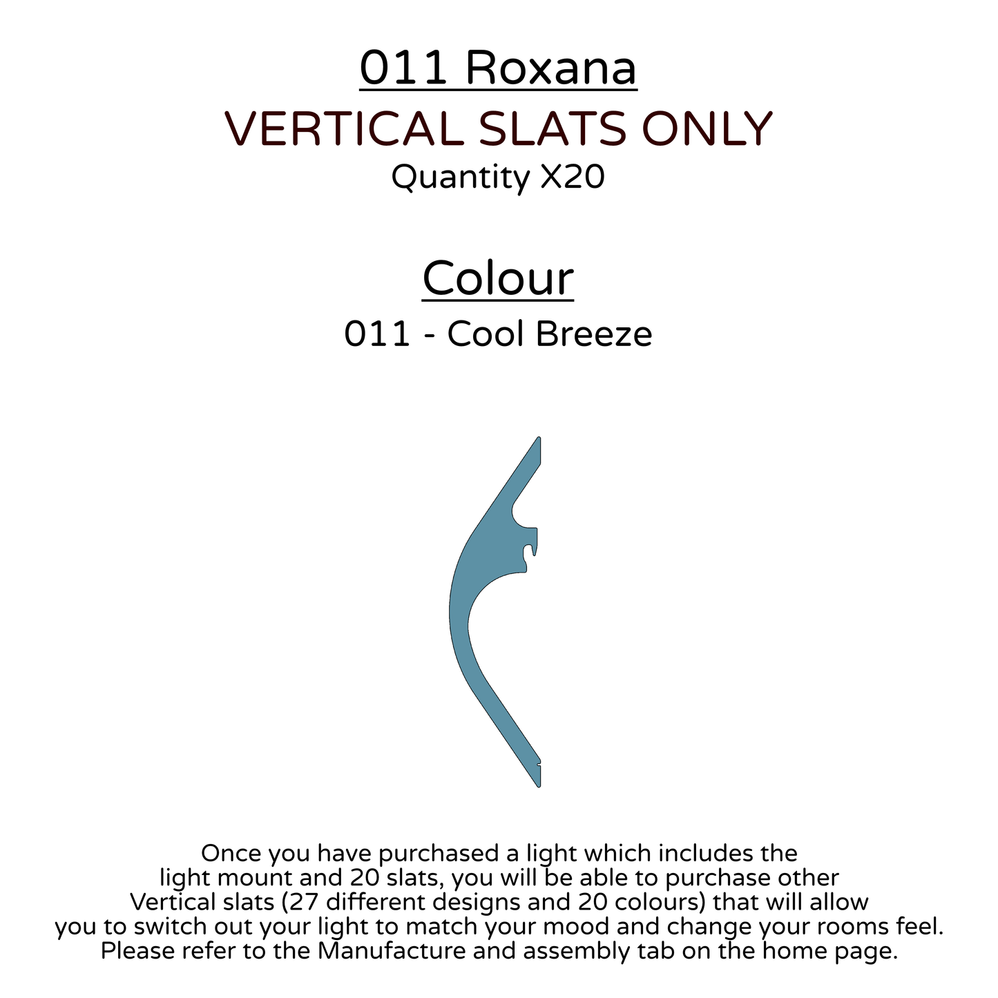 Ceiling Light - Vertical Slats - 011 Roxana