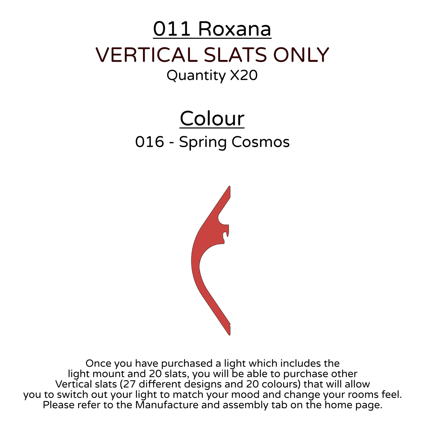 Ceiling Light - Vertical Slats - 011 Roxana