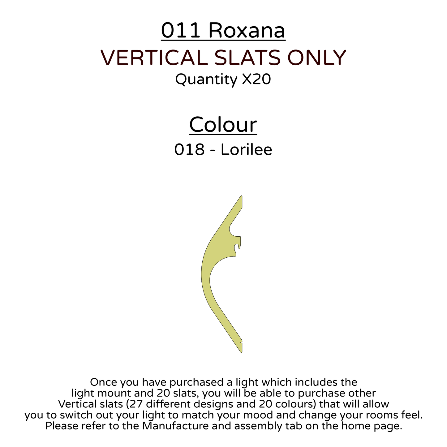 Ceiling Light - Vertical Slats - 011 Roxana